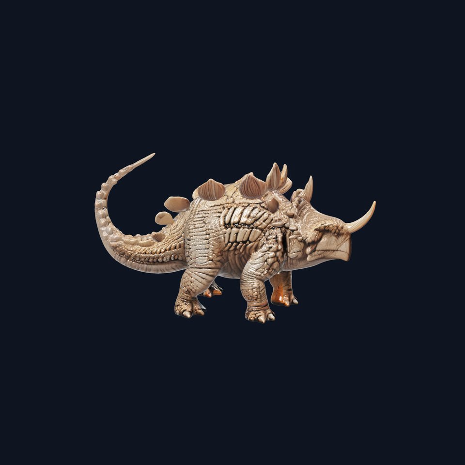 Realistic Ankylosaurus 3D Model - PBR Textures